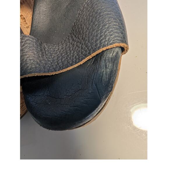 GEE WAWA Black Tan Cork Wedge Platform Ankle Strap Sandals Women's Size 9.5 - Picture 11 of 12